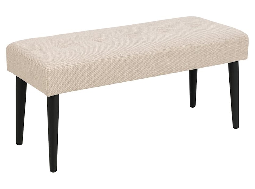 Ławka tapicerowana Phement beżowa 95 cm na metalowych nogach 