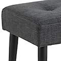 Ławka tapicerowana Phement ciemnoszara 95 cm na metalowych nogach  - zdjęcie 3