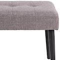 Ławka tapicerowana Phement szaro-brązowa 95 cm na metalowych nogach  - zdjęcie 4