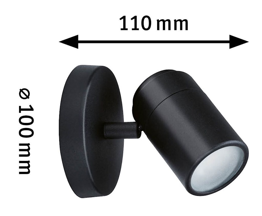Spot ścienny Zyli x1 czarny mat  - zdjęcie 7