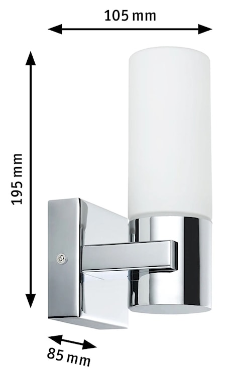 Zestaw dwóch kinkietów Gemini chrom  - zdjęcie 5