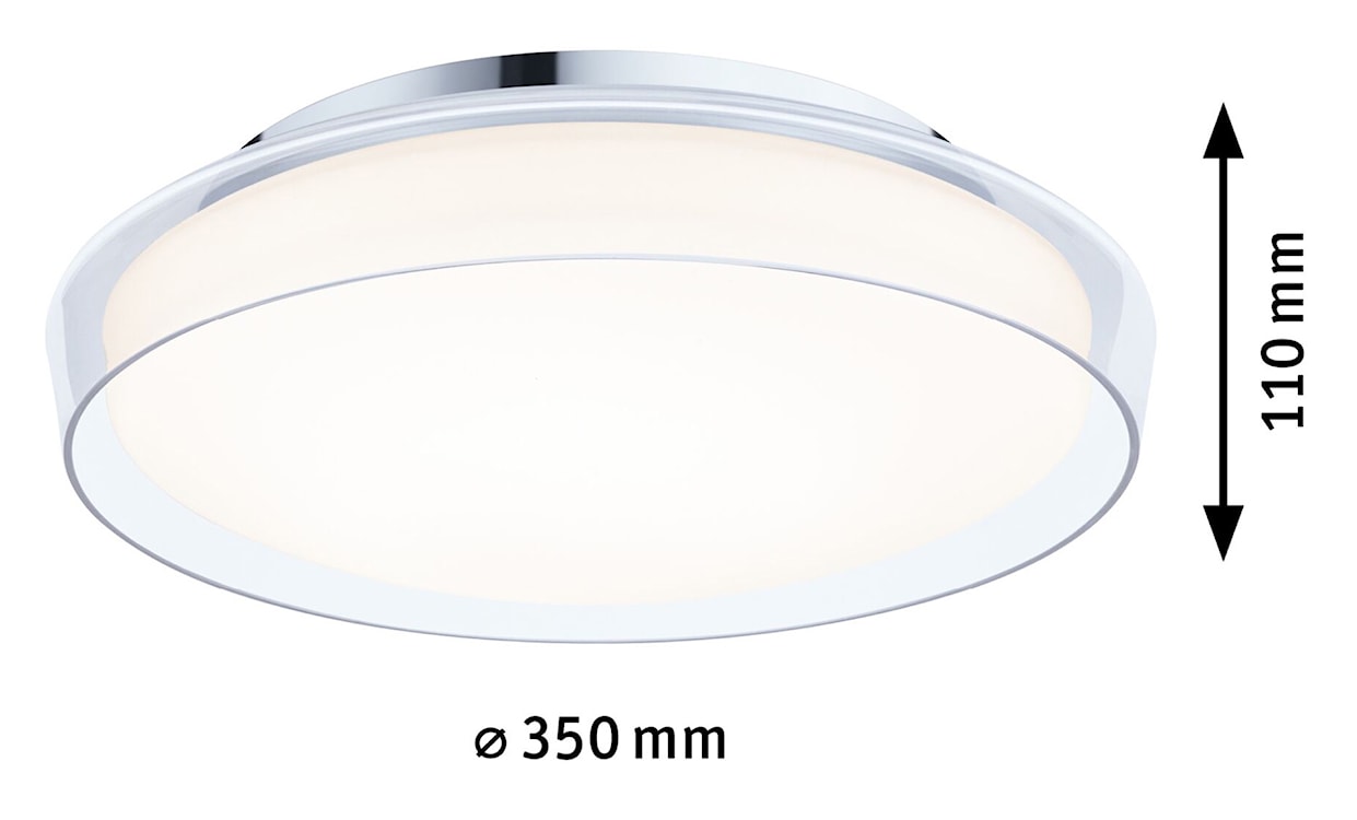 Plafon Luena LED 35 cm chrom  - zdjęcie 9