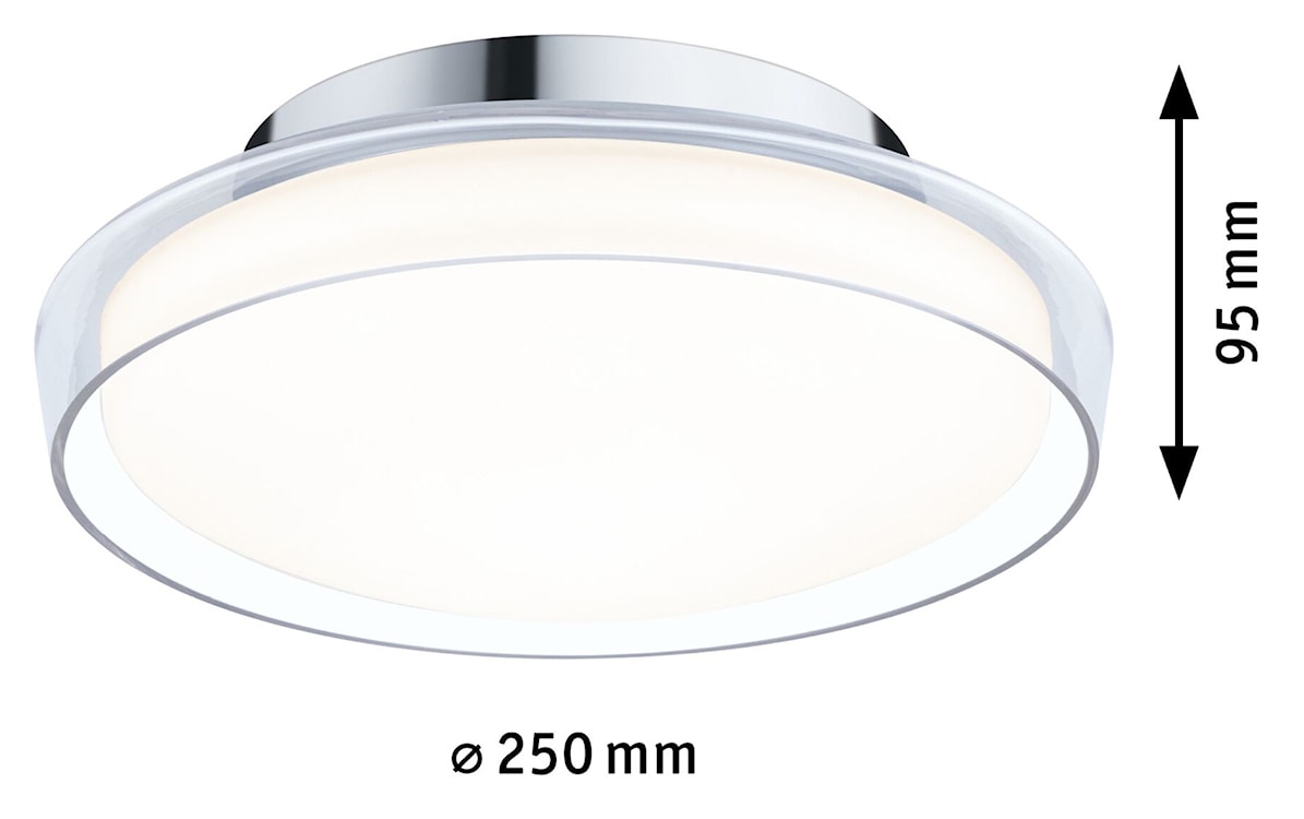 Plafon Luena LED 25 cm chrom  - zdjęcie 8