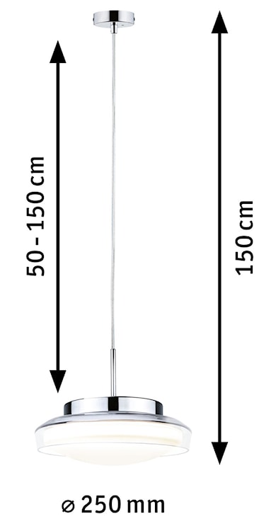 Lampa wisząca Luena LED chrom  - zdjęcie 5