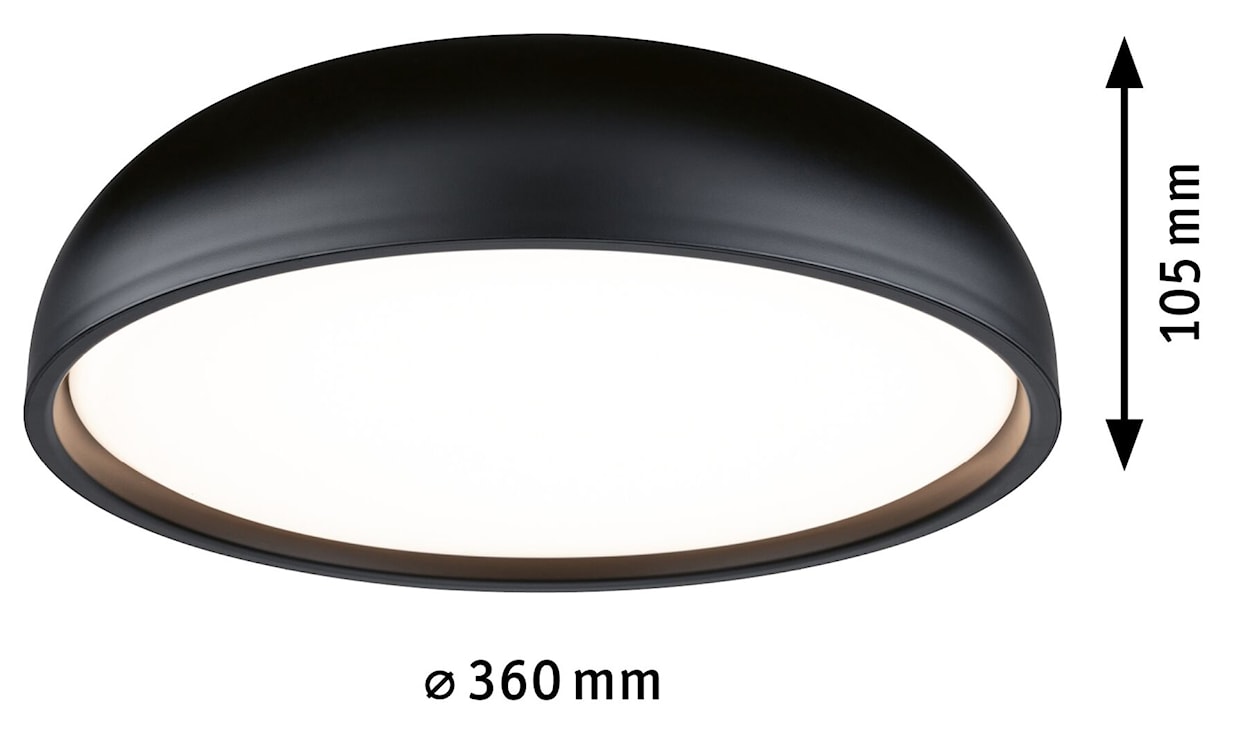 Plafon Oka LED czarny  - zdjęcie 5