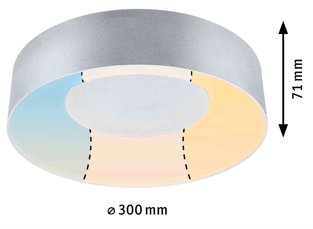Plafon Casca LED srebrny mat  - zdjęcie 6