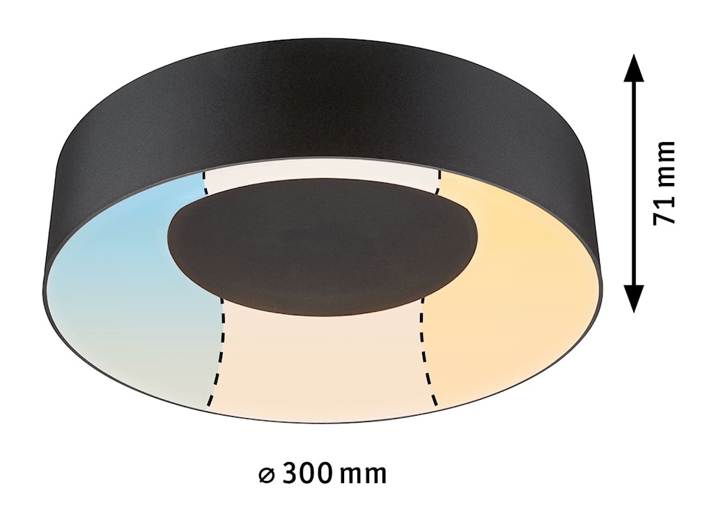 Plafon Casca LED czarny mat  - zdjęcie 6