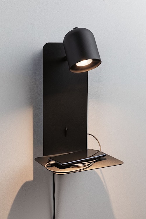 Lampa ścienna ze stolikiem Malena czarna  - zdjęcie 2