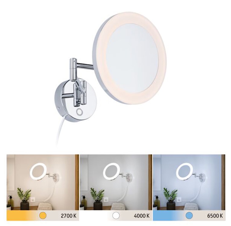 Lusterko kosmetyczne Masua LED srebrne  - zdjęcie 7