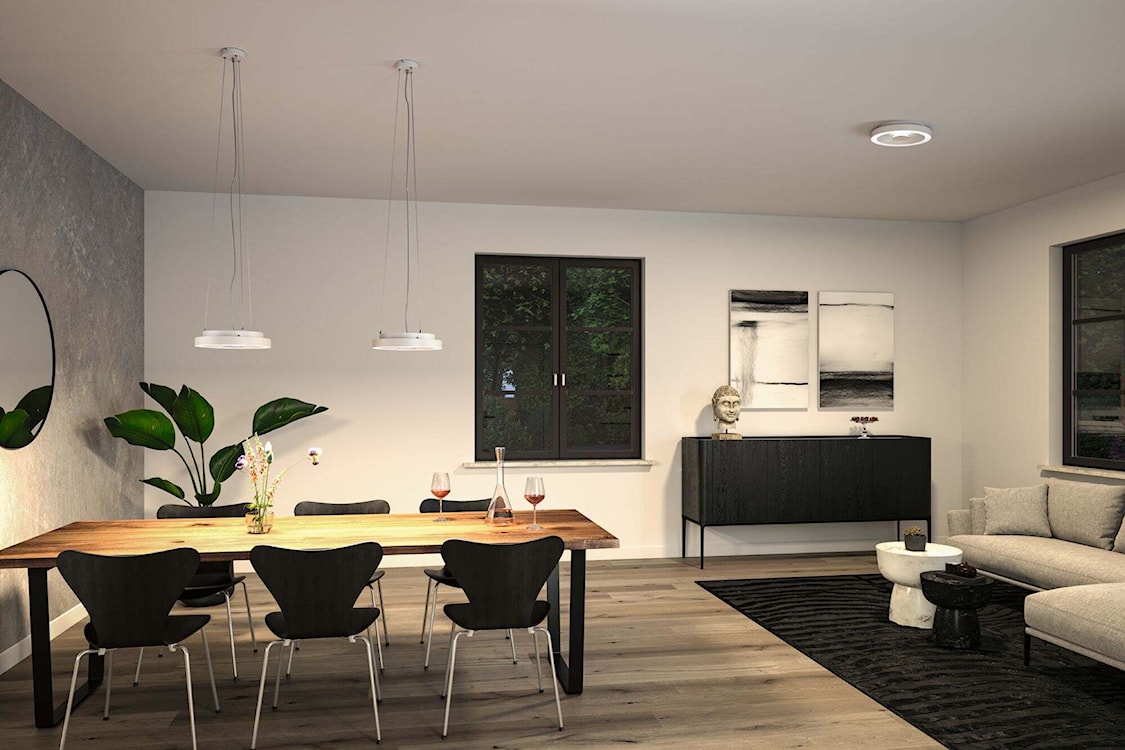 Plafon Volea LED 32 cm biało-srebrny  - zdjęcie 3