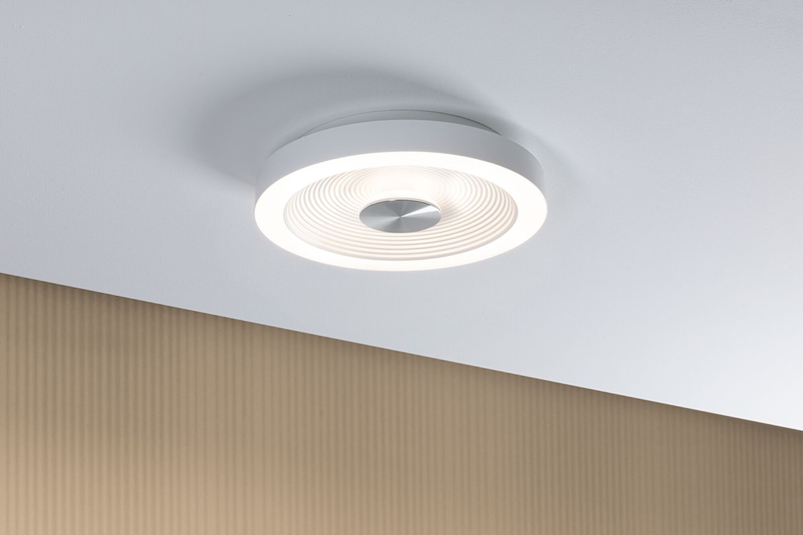 Plafon Volea LED 32 cm biało-srebrny  - zdjęcie 4