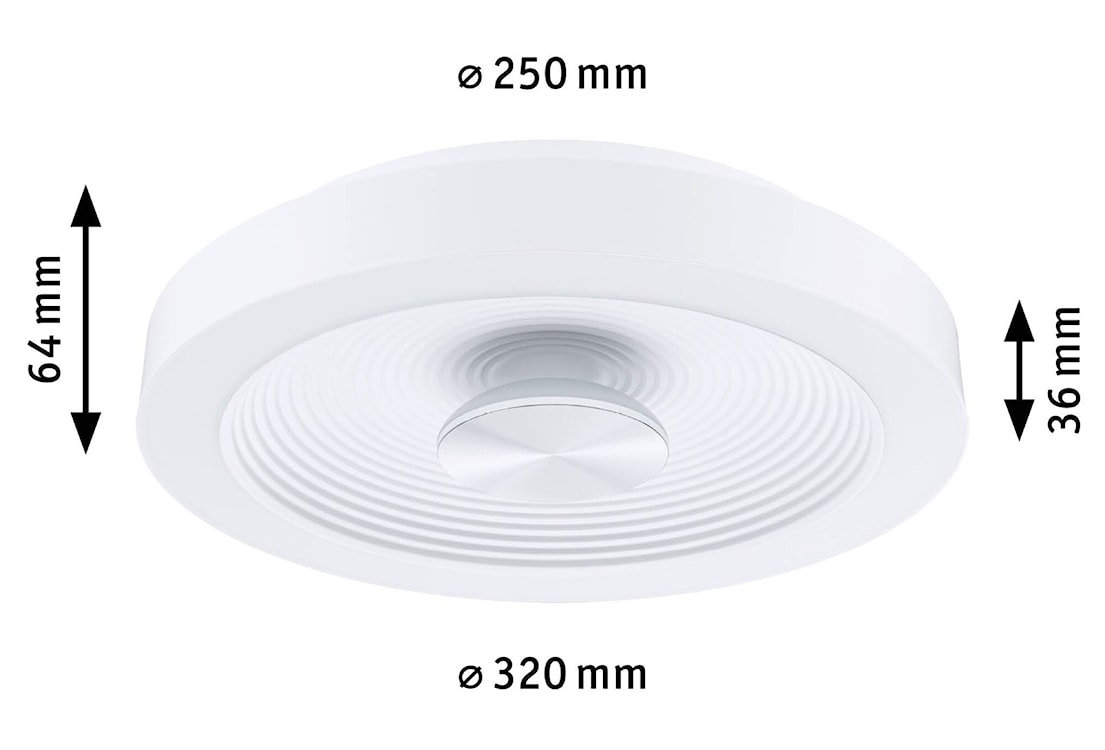 Plafon Volea LED 32 cm biało-srebrny  - zdjęcie 9