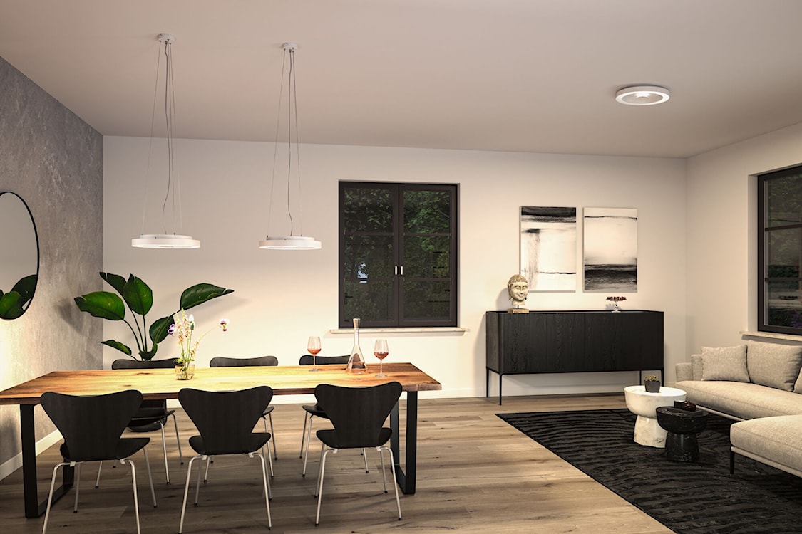 Plafon Volea LED 40 cm biało-srebrny  - zdjęcie 2