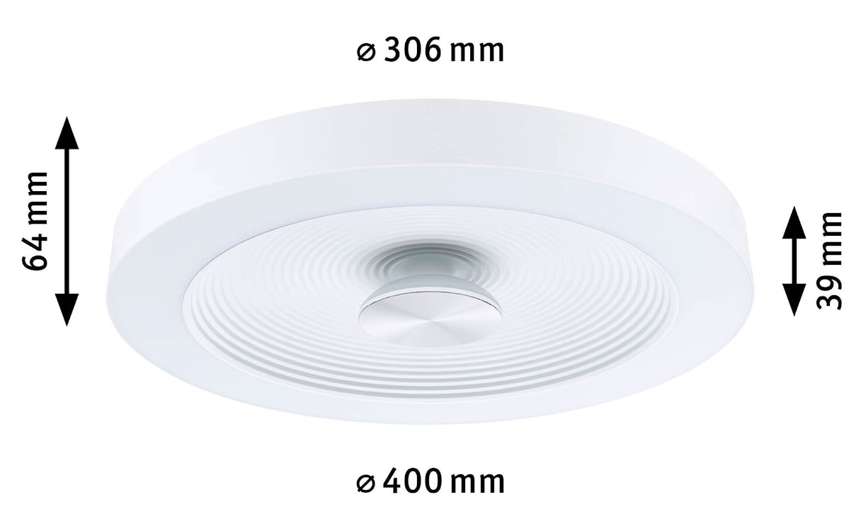 Plafon Volea LED 40 cm biało-srebrny  - zdjęcie 8