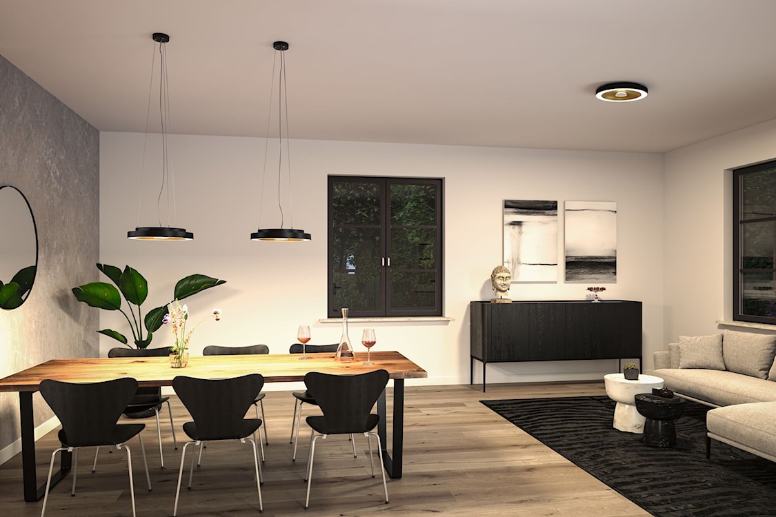 Plafon Volea LED 40 cm czarno-złoty  - zdjęcie 2