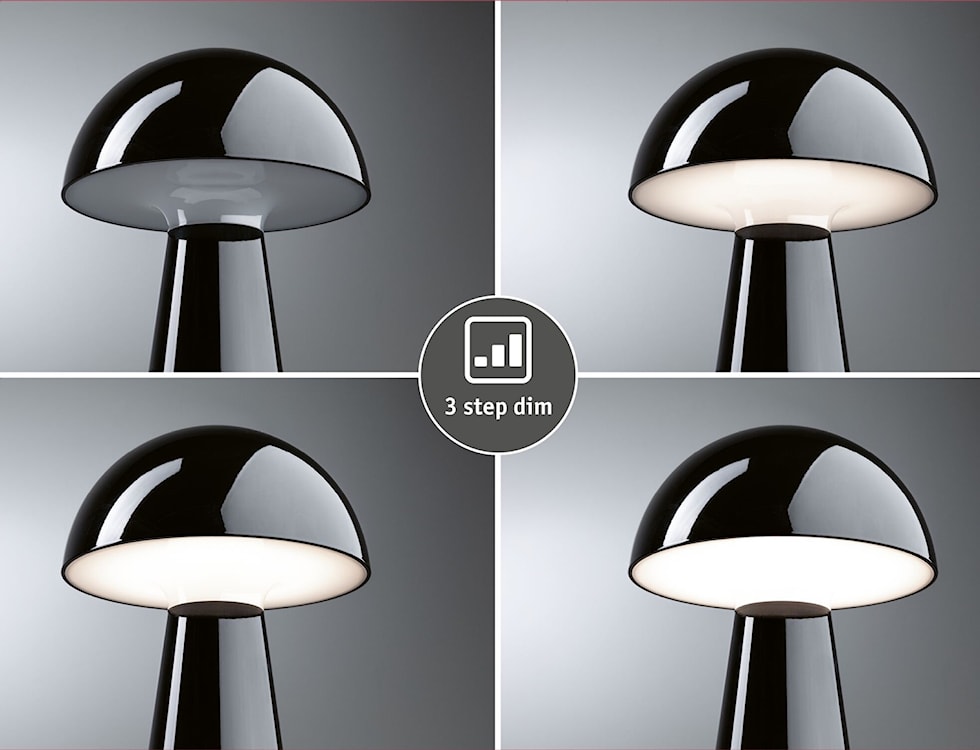 Lampa stołowa Onzo LED czarny połysk  - zdjęcie 5