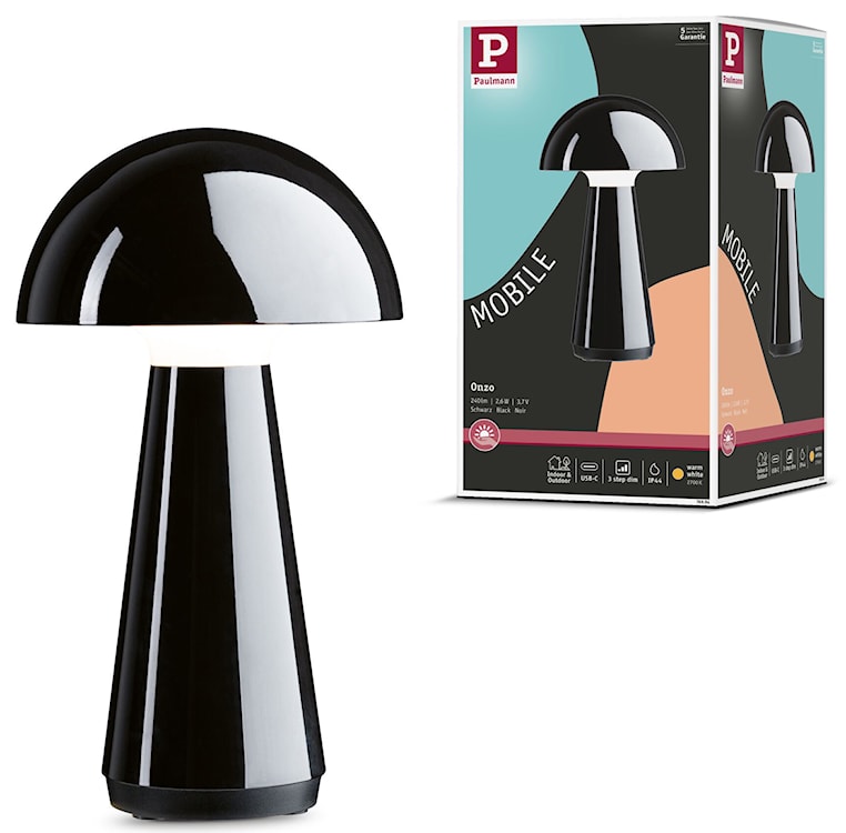 Lampa stołowa Onzo LED czarny połysk  - zdjęcie 11