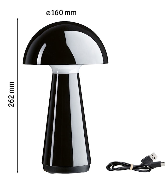 Lampa stołowa Onzo LED czarny połysk  - zdjęcie 13