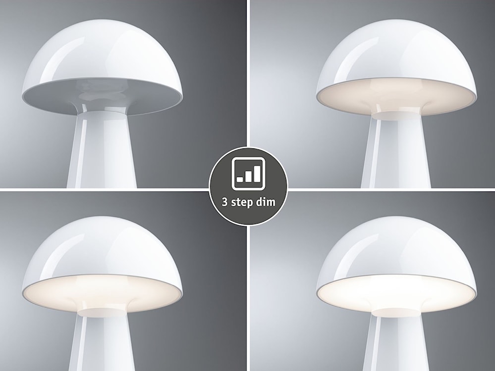 Lampa stołowa Onzo LED biały połysk  - zdjęcie 6