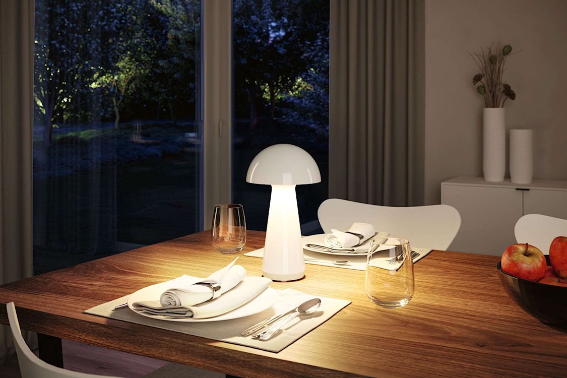 Lampa stołowa Onzo LED biały połysk  - zdjęcie 3