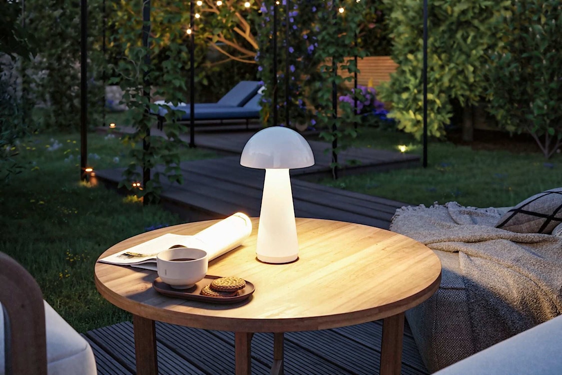 Lampa stołowa Onzo LED biały połysk  - zdjęcie 4