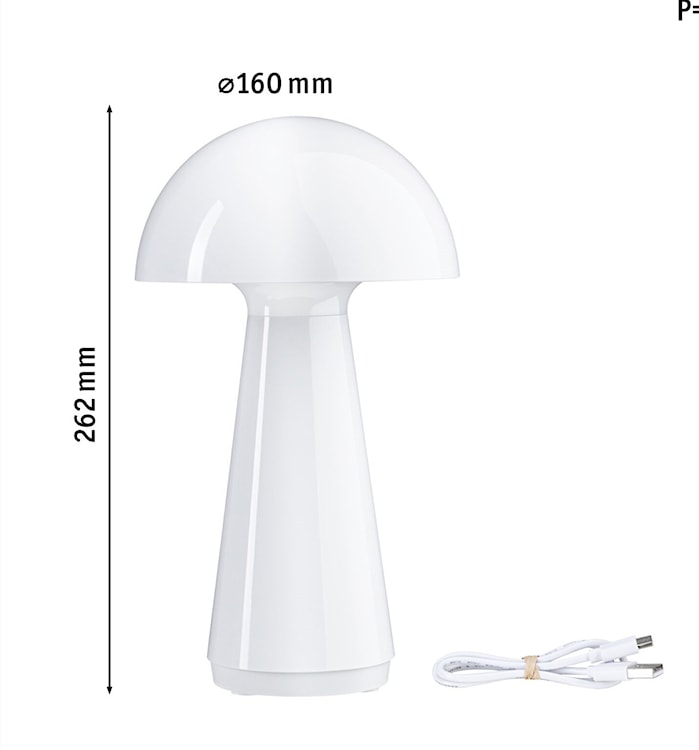 Lampa stołowa Onzo LED biały połysk  - zdjęcie 15