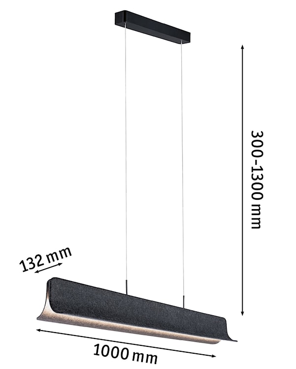 Lampa wisząca Noyan LED antracytowa  - zdjęcie 7