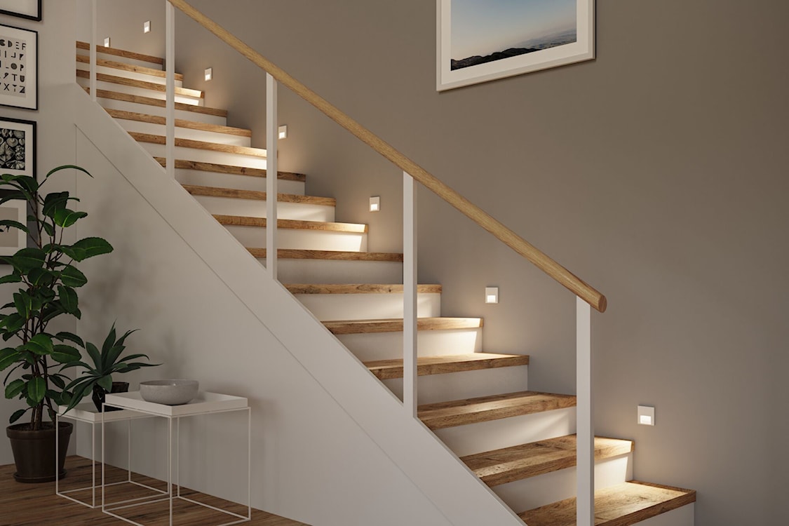 Lampa przyschodowa Tsaro LED z czujnikiem ruchu i zmierzchu biały mat  - zdjęcie 3