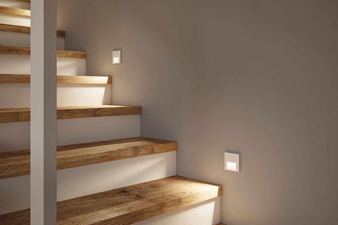 Lampa przyschodowa Tsaro LED z czujnikiem ruchu i zmierzchu biały mat  - zdjęcie 4