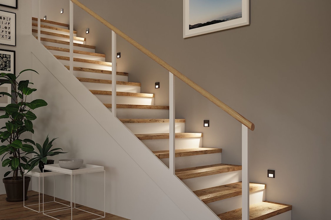 Lampa przyschodowa Tsaro LED z czujnikiem ruchu i zmierzchu czarny mat  - zdjęcie 3