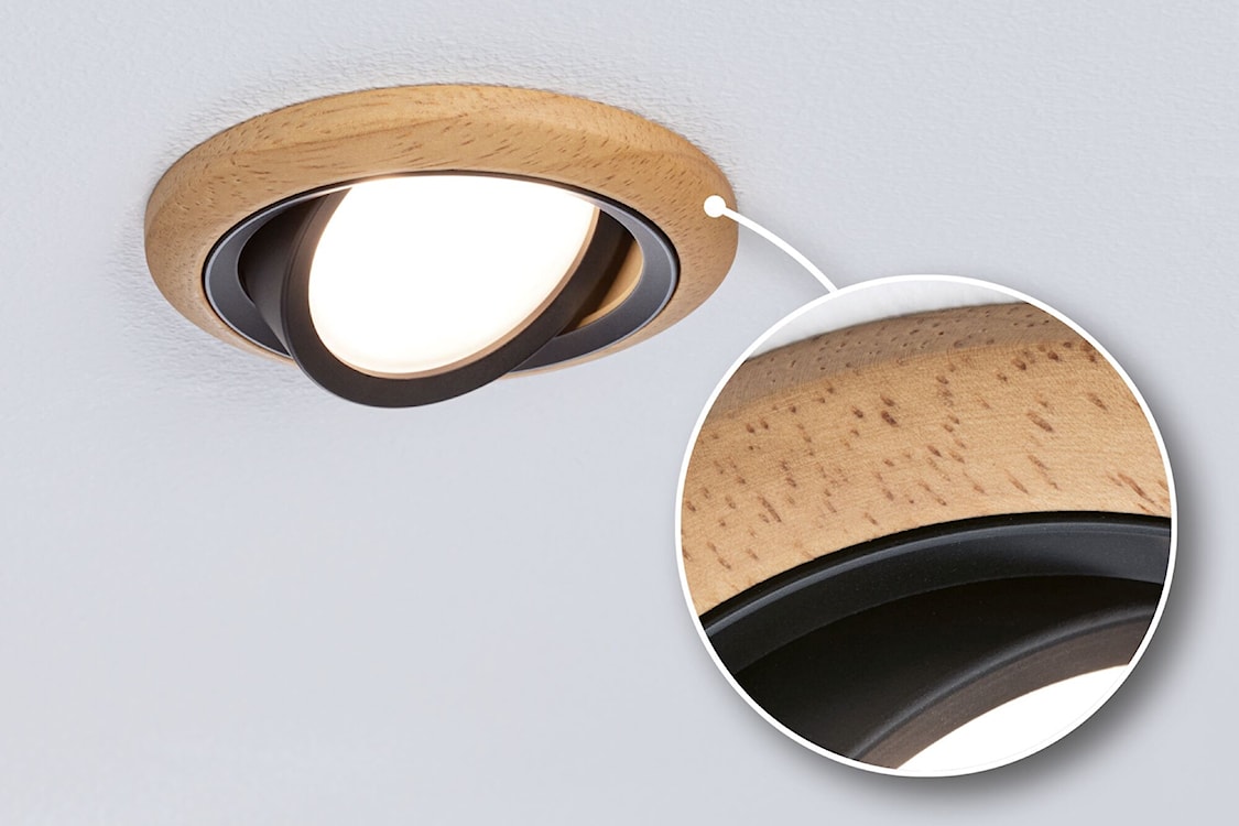 Spot sufitowy Lanati LED czarno-brązowy  - zdjęcie 3