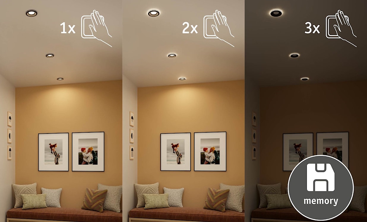Lampa podtynkowa Sormus LED czarna  - zdjęcie 3