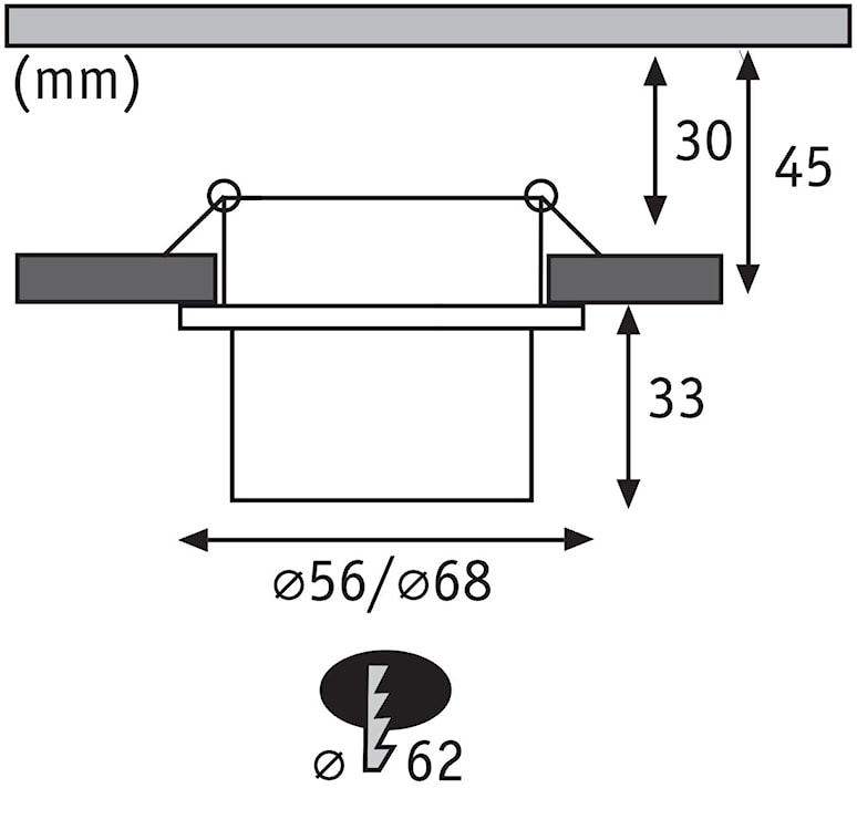 Lampa podtynkowa Gil LED czarno-srebrny mat  - zdjęcie 9