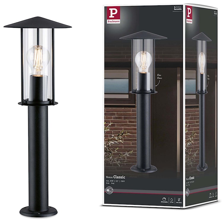 Lampa ogrodowa Classic ciemnoszara  - zdjęcie 5