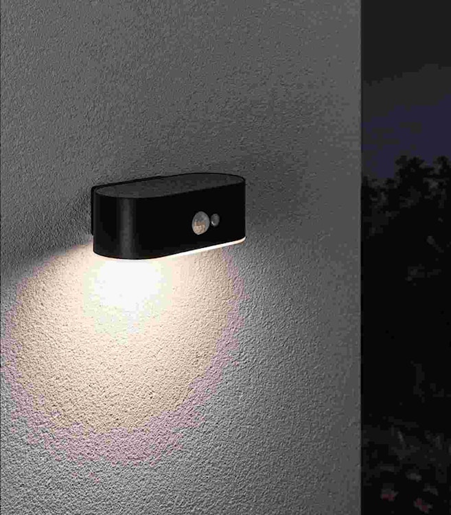 Kinkiet solarny Asya LED z czujnikiem ruchu i zmierzchu antracytowy  - zdjęcie 2