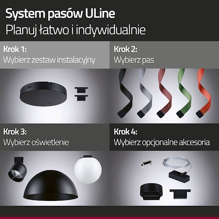 Lampa do systemu taśmowego ULine Bol LED czarna  - zdjęcie 12
