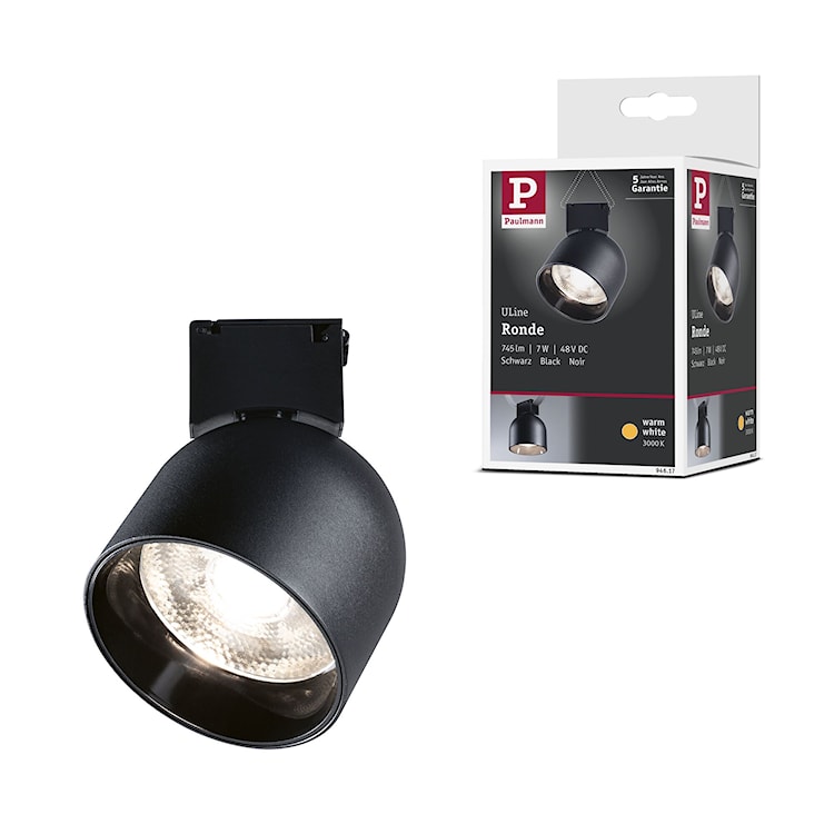 Lampa do systemu taśmowego ULine Ronde LED czarna  - zdjęcie 12
