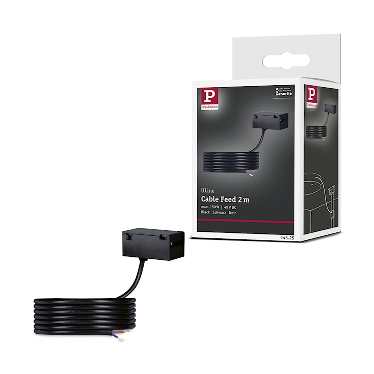 Adapter zasilający systemu ULine z przewodem 200 cm czarny  - zdjęcie 5