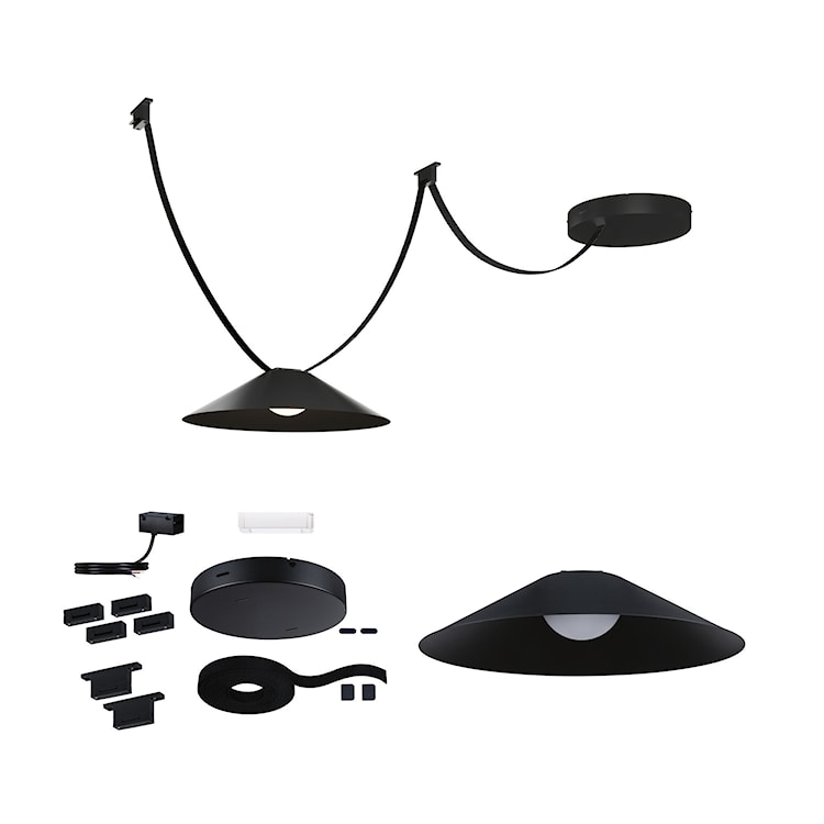 Zestaw kompletny systemu ULine Cone LED 5 m czarny  - zdjęcie 4