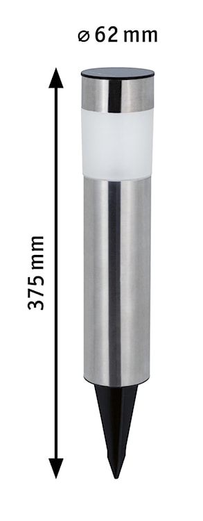 Lampa ogrodowa solarna Layra LED z czujnikiem zmierzchu srebrna  - zdjęcie 5