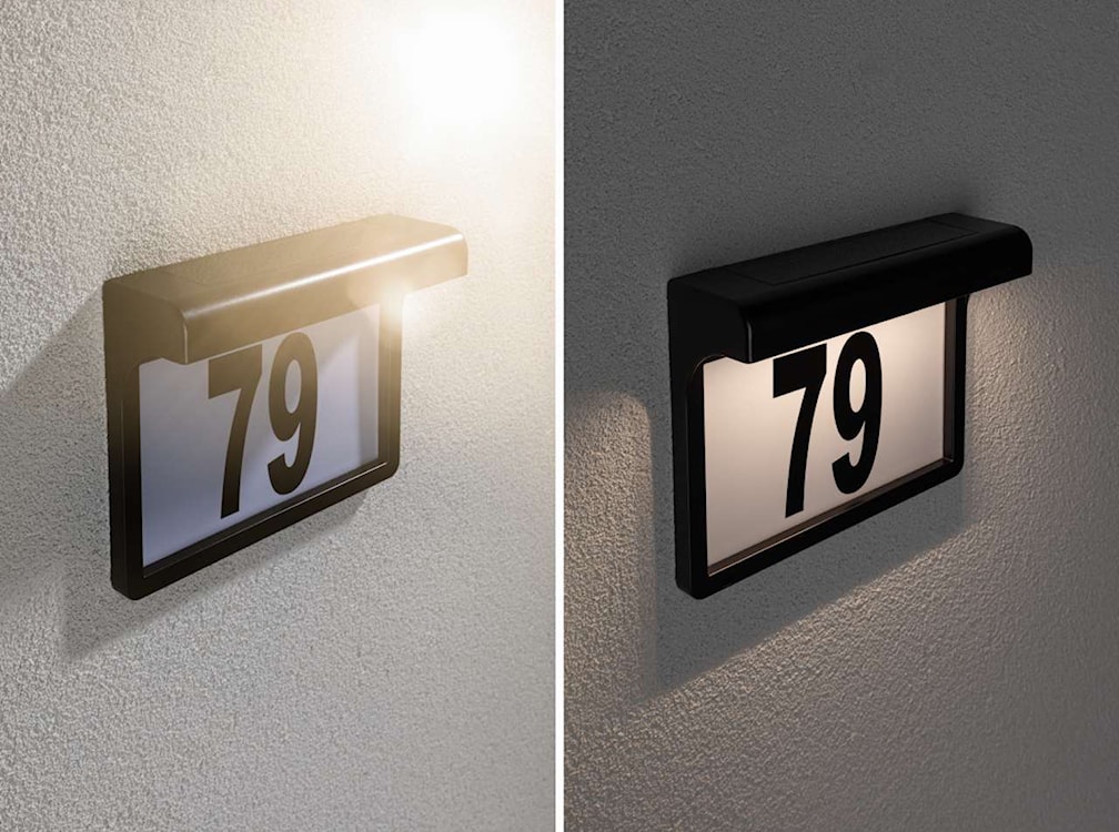 Kinkiet solarny Dayton LED z numerem domu i czujnikiem zamierzchu czarny  - zdjęcie 2