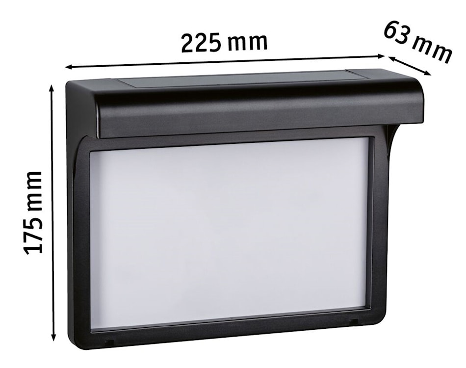 Kinkiet solarny Dayton LED z numerem domu i czujnikiem zamierzchu czarny  - zdjęcie 7