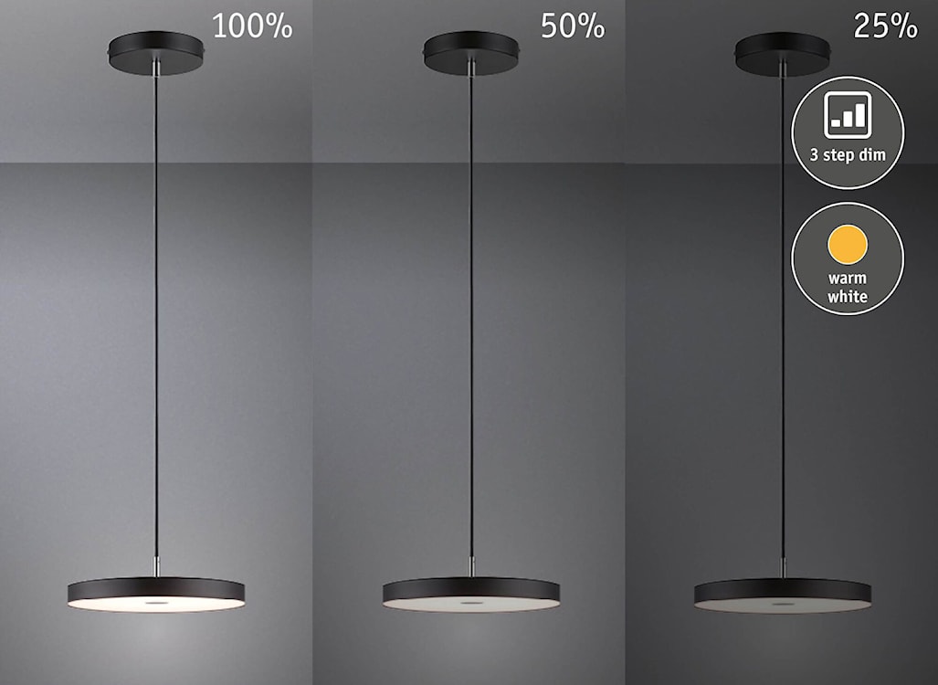Lampa wisząca Hildor LED czarny mat  - zdjęcie 4