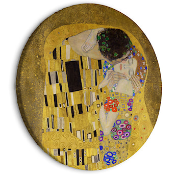 Obraz okrągły Pocałunek Gustav Klimt średnica 40 cm