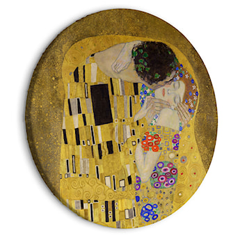 Obraz okrągły Pocałunek Gustav Klimt średnica 60 cm