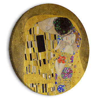 Obraz okrągły Pocałunek Gustav Klimt średnica 80 cm