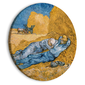 Obraz okrągły Południe – Odpoczynek od pracy Vincent Van Gogh średnica 40 cm