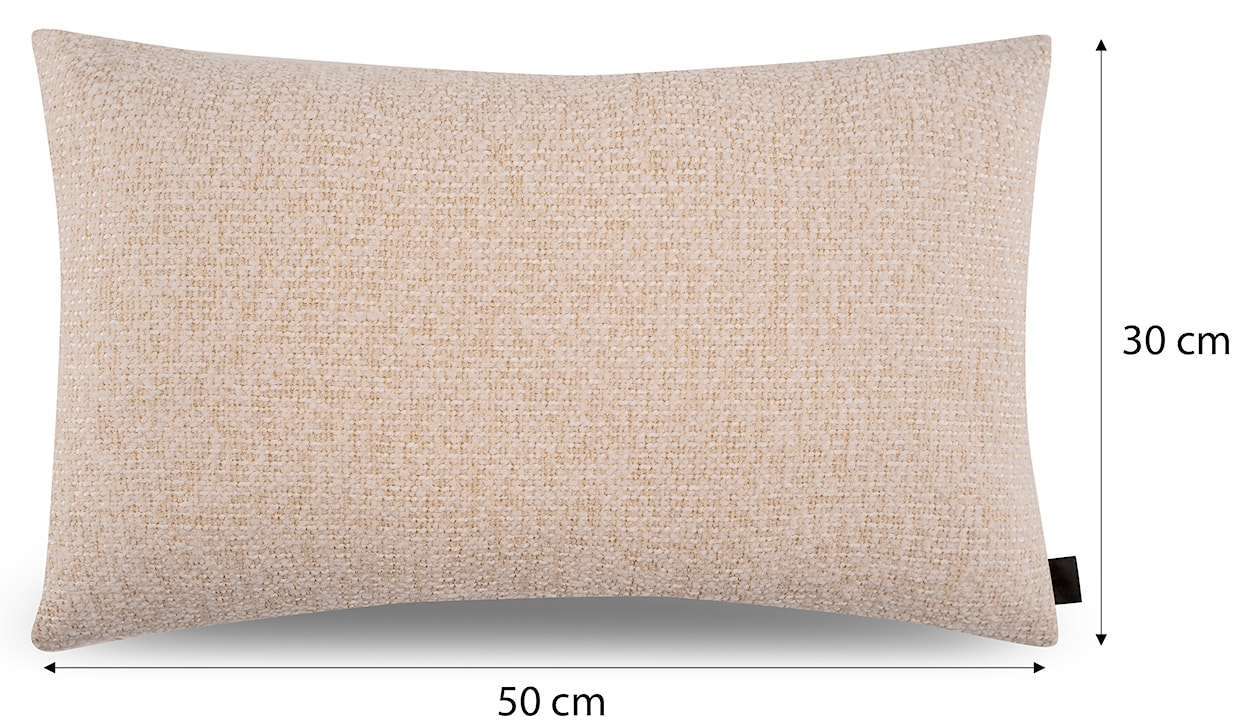 Poszewka na poduszkę Complive 50x30 cm kremowa plecionka  - zdjęcie 3