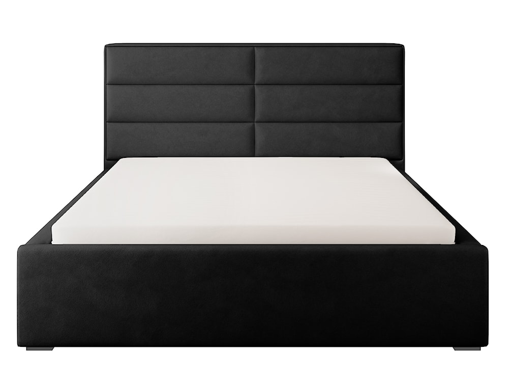 Łóżko tapicerowane 180x200 cm Valdamone hydrofobowe czarne  - zdjęcie 4