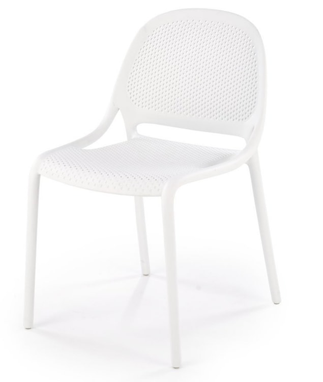 Krzesło z tworzywa Daveric białe  - zdjęcie 3